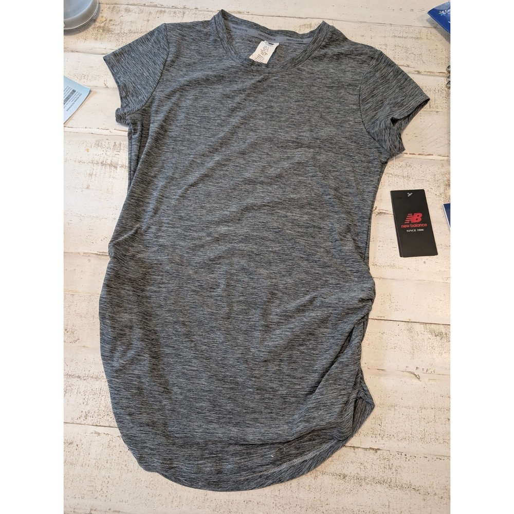 New Balance Shirt Women's Medium Gray NB Activewear Performance Quick Dry